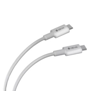 Devia - 1.2m (60W) Power Delivery - Type C to Type C Cable - White