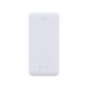 Devia - 10,000mAh Kintone Dual Port LED Indicator Powerbank - White