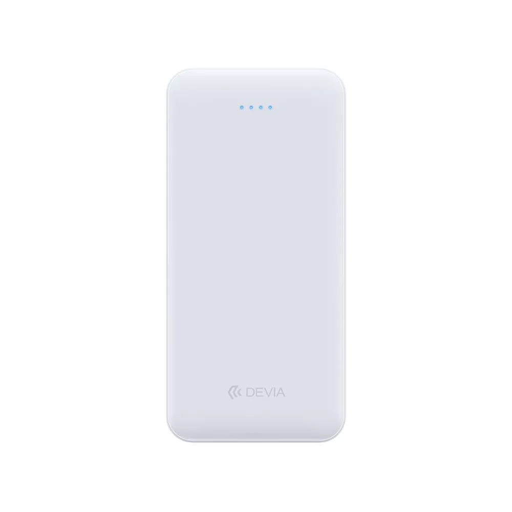 Devia - 10,000mAh Kintone Dual Port LED Indicator Powerbank - White