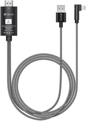 Devia - 2m 1080p HDMI to USB & Lightning Cable - Black