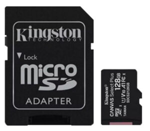 Kingston - MicroSD Class 10 Memory Card & SD Adapter - 128GB